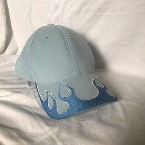 Blue flames hat